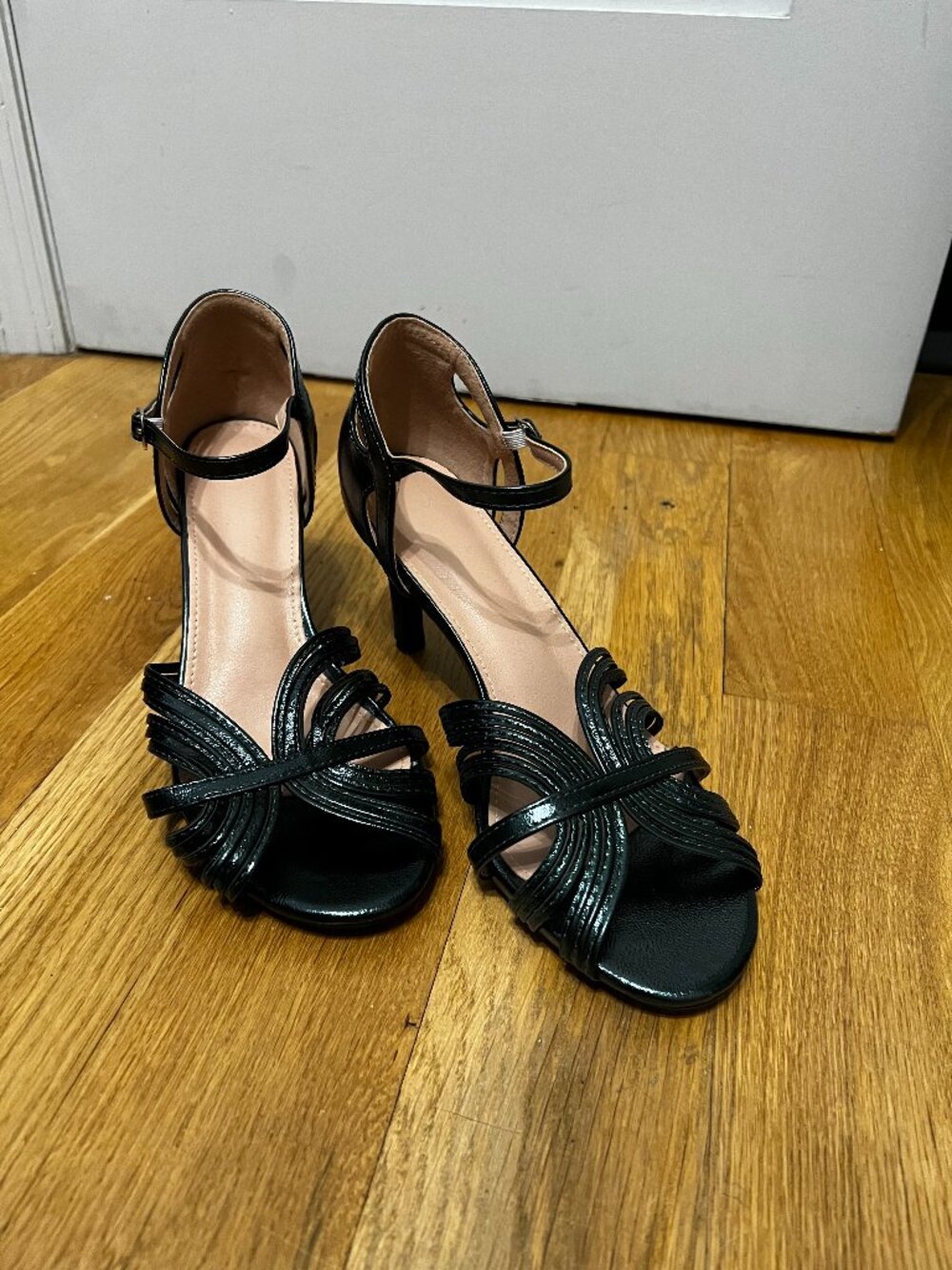 Dark Green Strappy Heels